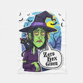 Zero Hex Given Funny Witch Halloween Costume Tee Fleece Blanket