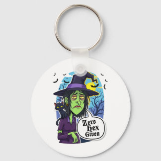 Zero Hex Given Funny Witch Halloween Costume Tee Keychain