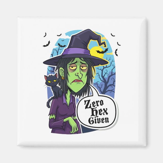 Zero Hex Given Funny Witch Halloween Costume Tee  Magnet (Front)