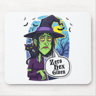Zero Hex Given Funny Witch Halloween Costume Tee Mouse Pad