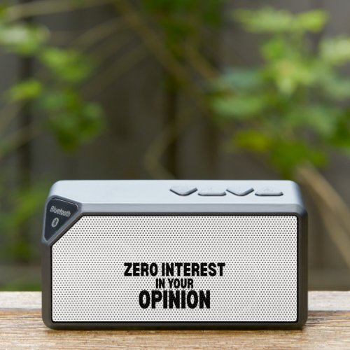 Zero Interest In Your Opinion Minimalist Bluetooth Speaker