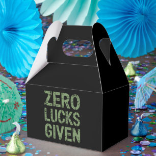 Zero Lucks Given St Paddy's Day Hilarious Patricks Favor Boxes