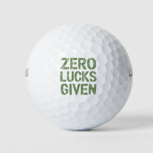 Zero Lucks Given St Paddy's Day Hilarious Patricks Golf Balls