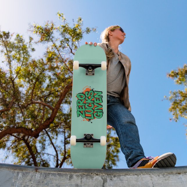 Zero Lucks Given St. Patrick's Day Skateboard (Outdoor 1)