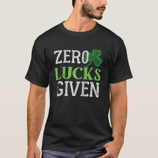 Zero Lucks Given Vintage St Patrick's Day Raglan T-Shirt