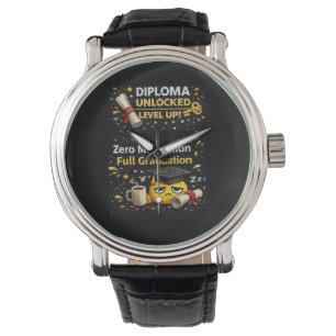 Zero Motivation Full Graduation Funny Shirt Watch