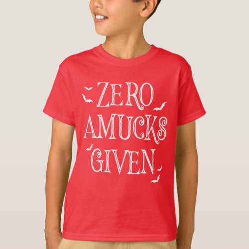 Zero Mucks Given Halloween Hocus Pocus T_Shirt