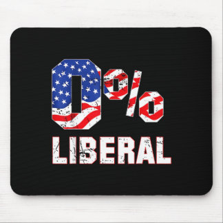 Zero Percent 0% Liberal Vintage Usa Flag Litical H Mouse Pad