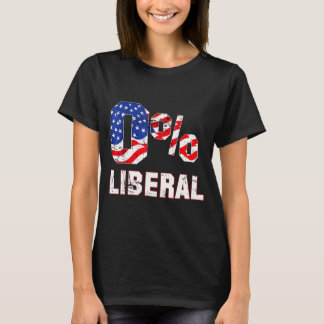 Zero Percent 0% Liberal Vintage Usa Flag Litical H T-Shirt