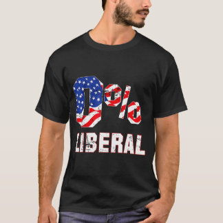 Zero Percent 0% Liberal Vintage Usa Flag Litical H T-Shirt