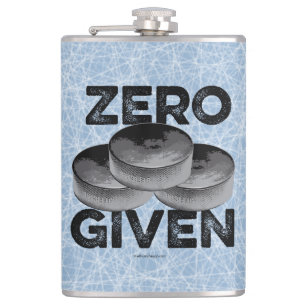 Zero Pucks Given (Hockey) Flask