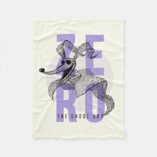 Zero The Ghost Dog - Typography Fleece Blanket
