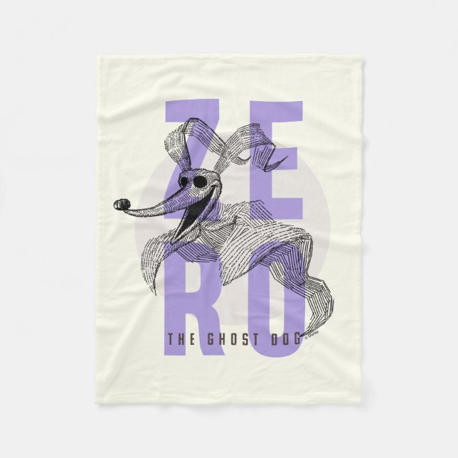 Zero The Ghost Dog - Typography Fleece Blanket (Front)