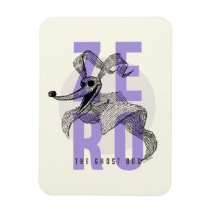 Zero The Ghost Dog - Typography Magnet