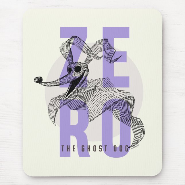 Zero The Ghost Dog - Typography Mouse Pad (Front)
