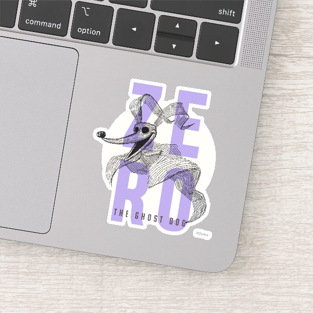 Zero The Ghost Dog - Typography Sticker (Detail)