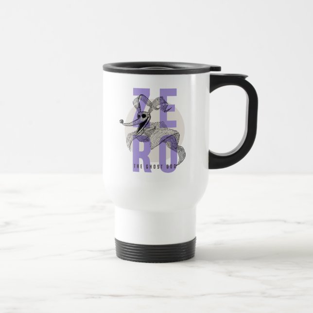 Zero The Ghost Dog - Typography Travel Mug (Right)