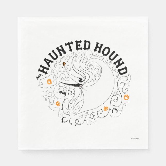 Zero the Haunted Hound Napkins (Front)