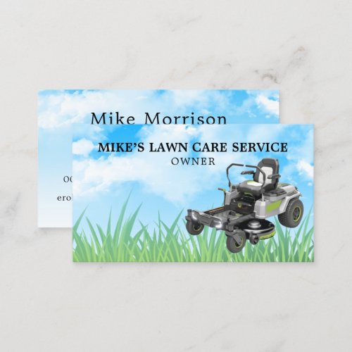 Zero Turn Lawn Care Specialist  Business Card