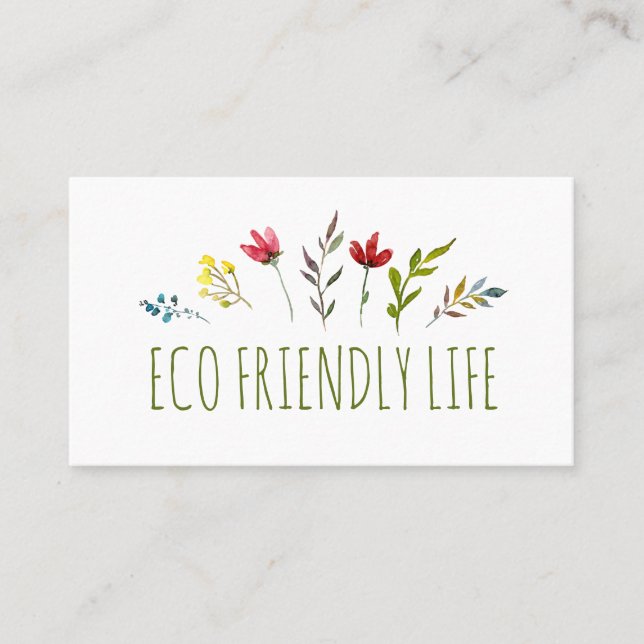 Zero Waste Eco Friendly Business Card (Front)