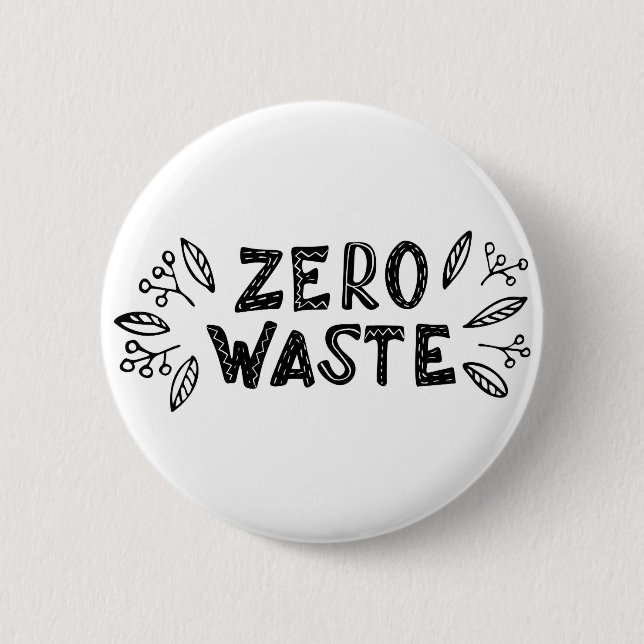 Zero Waste | Eco Sustainability Support Button (Front)
