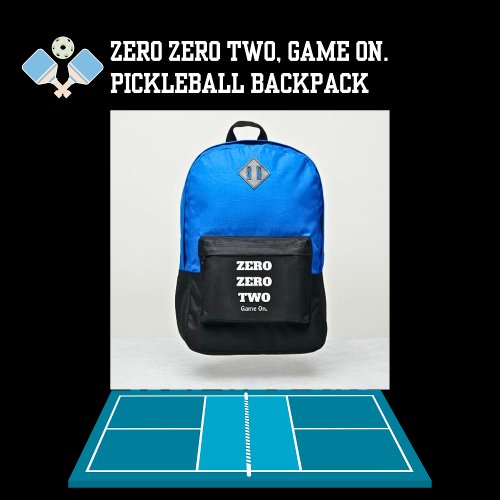 Zero Zero Two Game On Funny Pickleball Port Authority Backpack