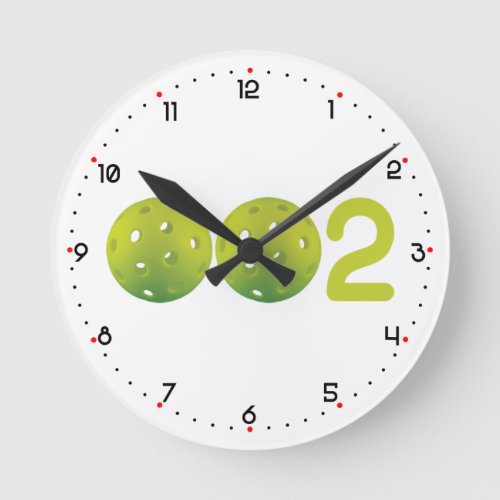 Zero Zero Two _ pickleball score Round Clock