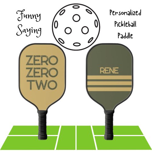 Zero Zero Two Starting Score Custom Pickleball Paddle