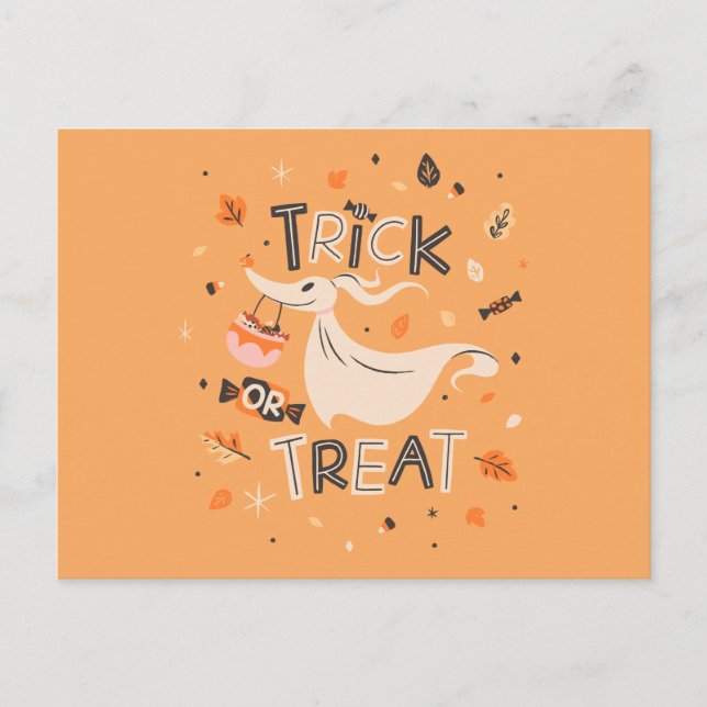 Zero's Trick or Treat Excitement Postcard (Front)