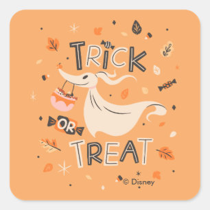 Zero's Trick or Treat Excitement Square Sticker