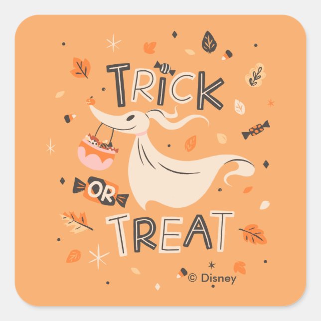 Zero's Trick or Treat Excitement Square Sticker (Front)