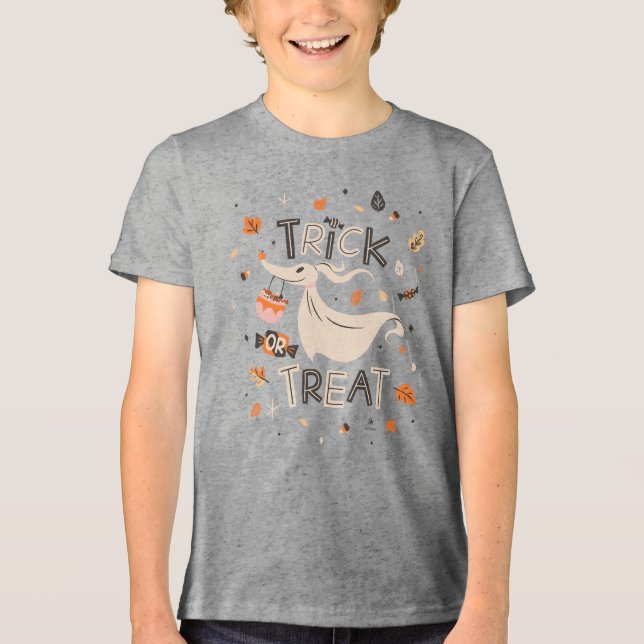 Zero's Trick or Treat Excitement Tri-Blend Shirt (Front)
