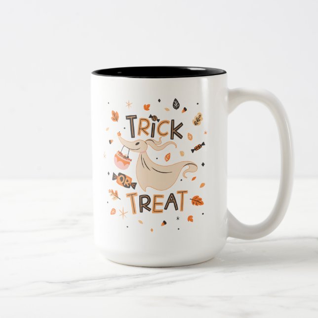 Zero's Trick or Treat Excitement Two-Tone Coffee Mug (Right)