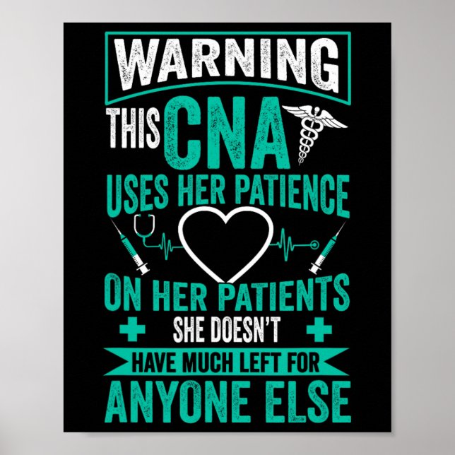 Zertifizierte Pflegeistentin Geschenk Cna Nurse -  Poster (Front)