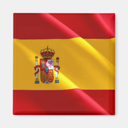 zES002 SPANISH Waving FLAG, Spain, Fridge Magnet