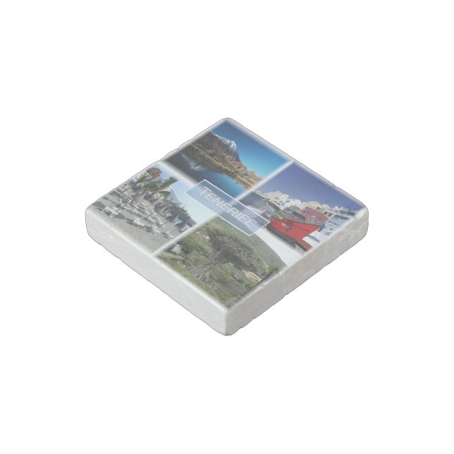 zES007 TENERIFE  Canary Islands Spain, Stone Magnet (Angled)