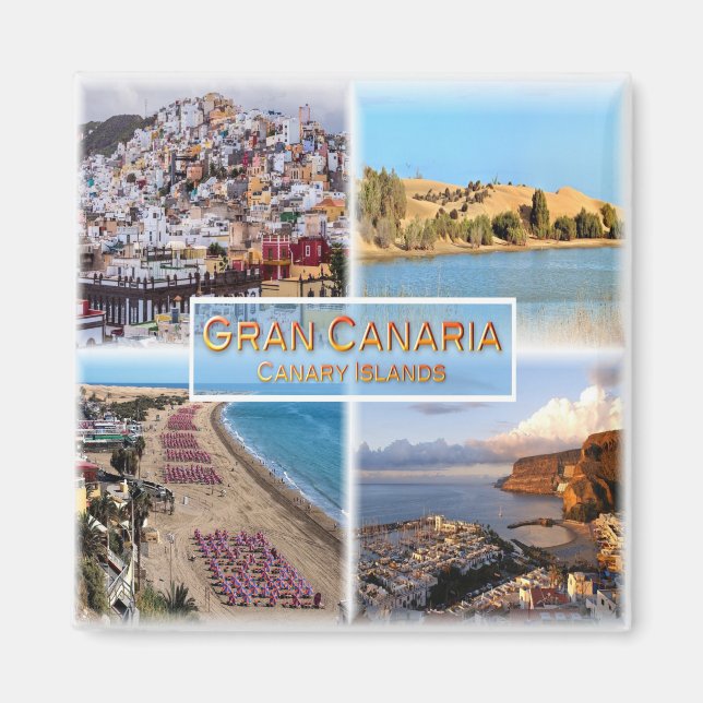 zES008 LAS PALMAS Gran Canaria, Fridge Magnet (Front)