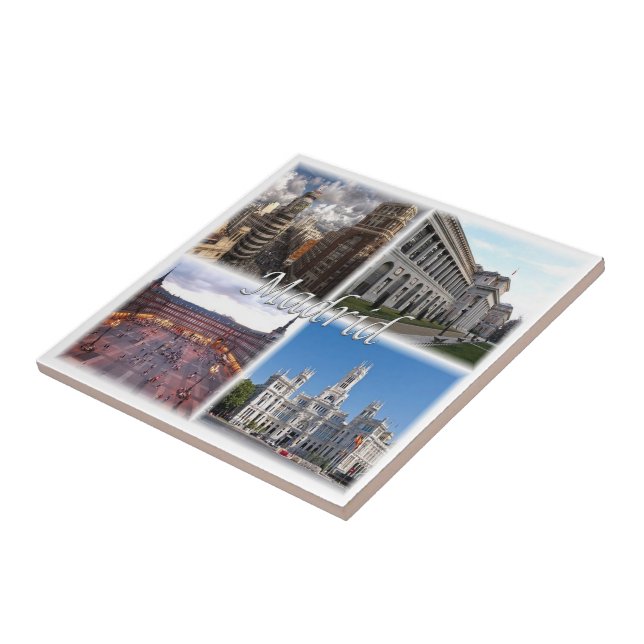zES021 MADRID Spain, Ceramic Tile (Side)