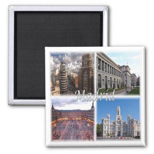 zES021 MADRID Spain Fridge Magnet