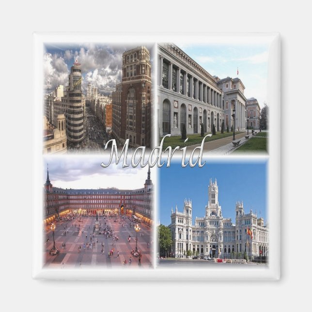 zES021 MADRID Spain, Fridge Magnet (Front)