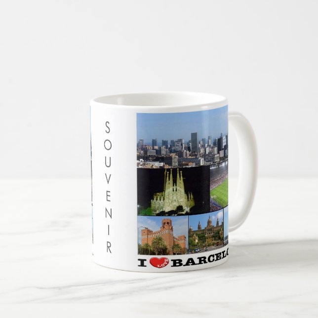 zES022 i love BARCELONA, Spain, Europe, Coffee Mug (Front Right)