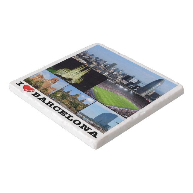 zES022 i love BARCELONA, Spain, Europe, Trivet (Corner)