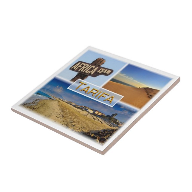 zES027 TARIFA - 15,oo kms Africa, Ceramic Tile (Side)