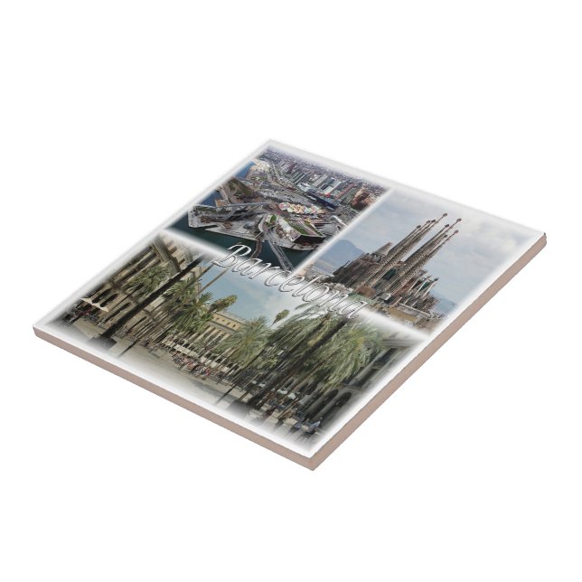 zES031 BARCELONA Spain, Ceramic Tile (Side)