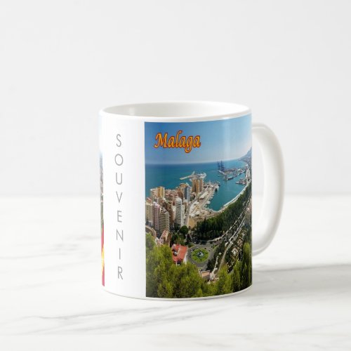 zES032 panorama of MALAGA Spain Europe Coffee M Coffee Mug