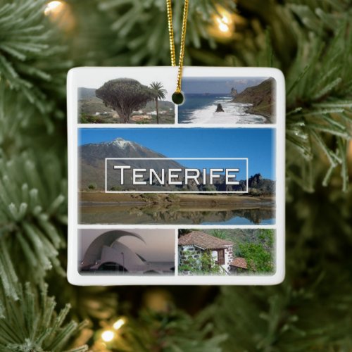 zES045 TENERIFE Canary Islands Spain Ceramic Ornament