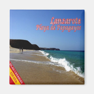 zES088 LANZAROTE, PAPAGAYOS BEACH, Spain, Fridge Magnet