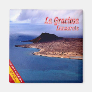 zES089 LANZAROTE, LA GRACIOSA, Spain, Fridge Magnet