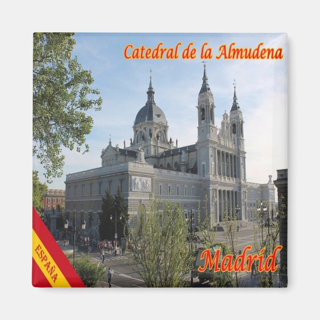 zES090 MADRID, CATHEDRAL AMLMUDENA, Spain, Fridge Magnet (Front)