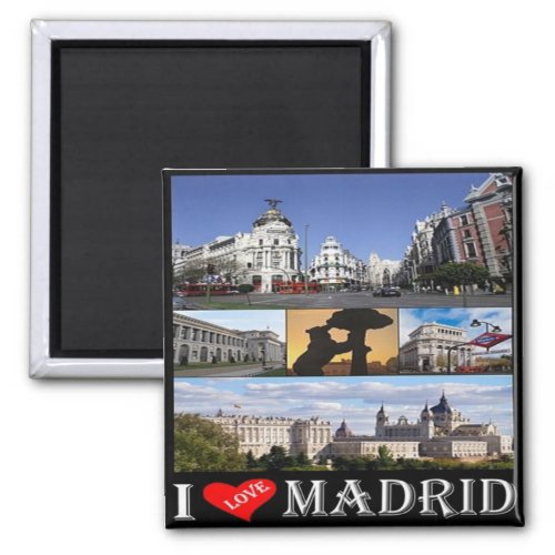 zES092  MADRID I LOVE Spain Fridge Magnet